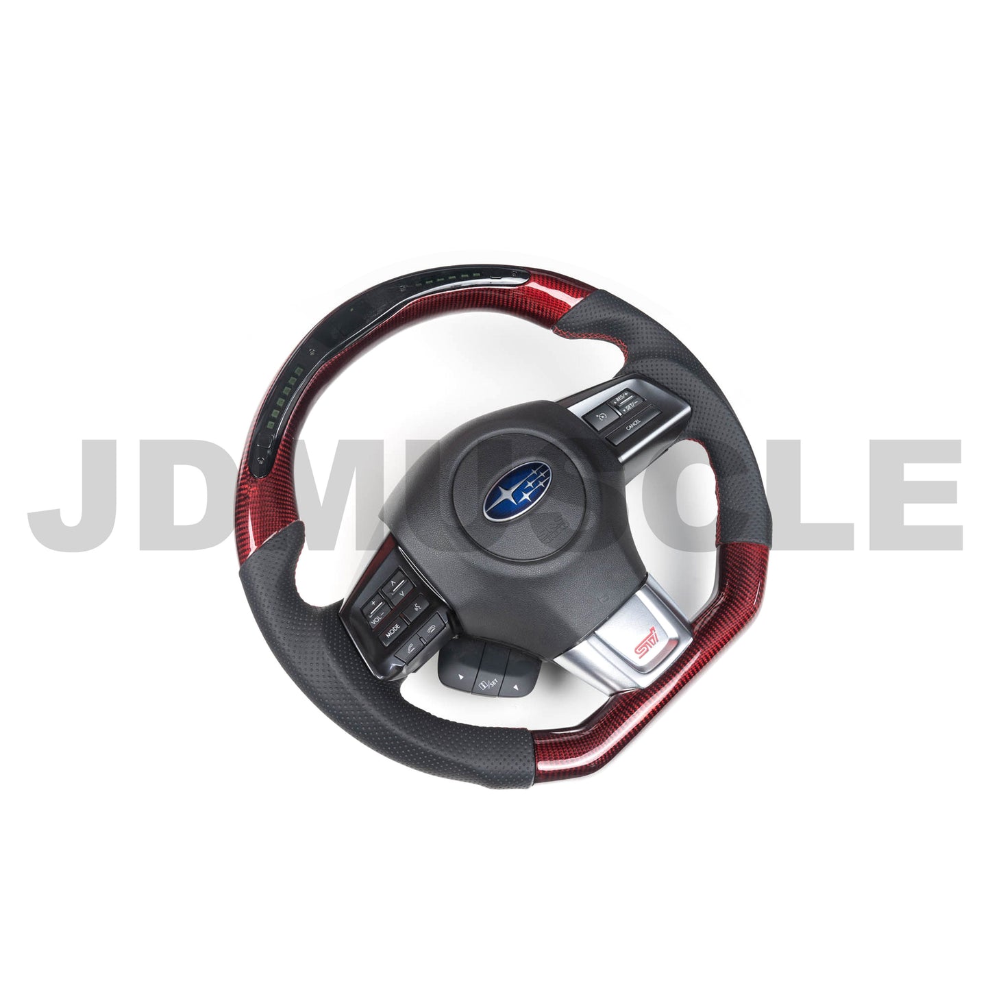 JDMuscle LED Performance Carbon Fiber Steering Wheel for 2015+ WRX/STI image 0