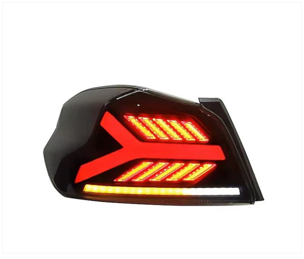 JDMuscle 15-21 WRX/STI Version LB Sequential LED Tail Lights Clear Lens with Bla image 7