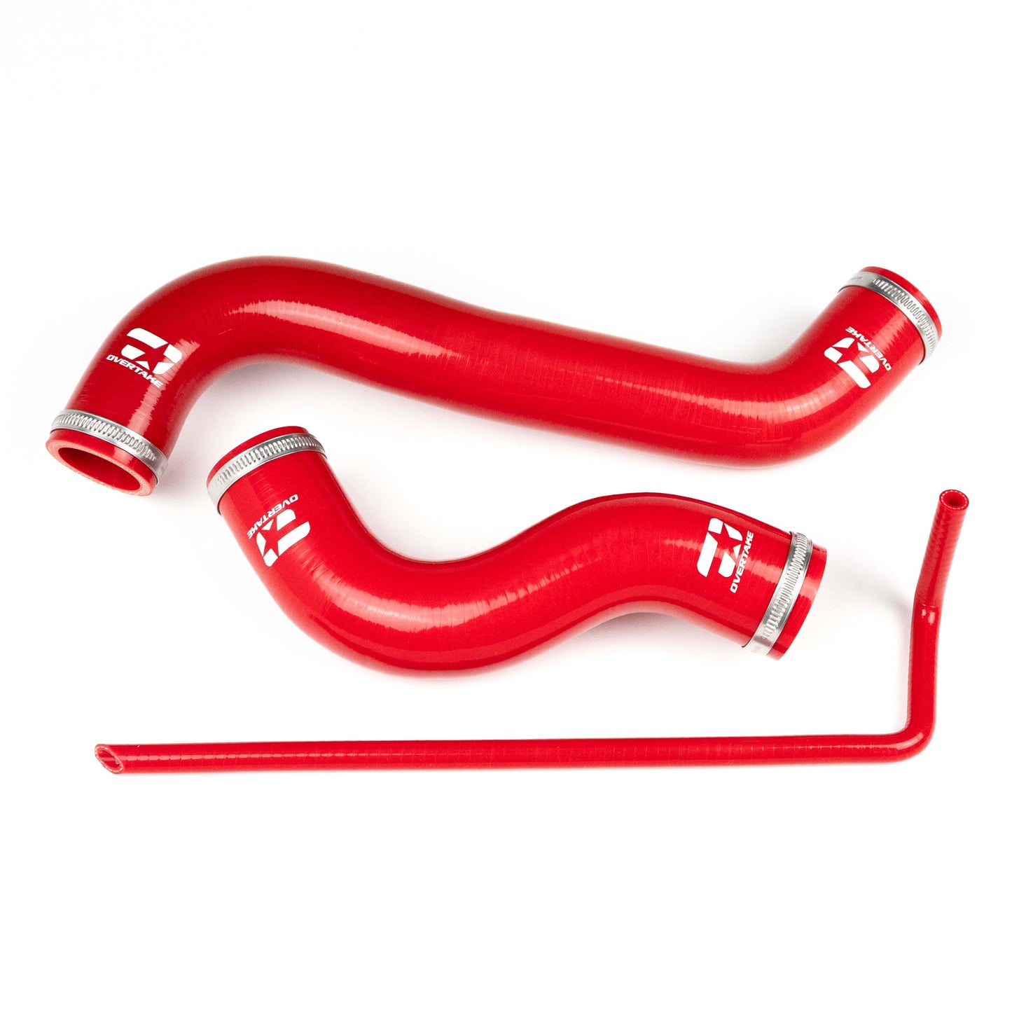 Overtake Radiator Hose Kit RED - Subaru 15-21 WRX, 14-18 FXT image 1