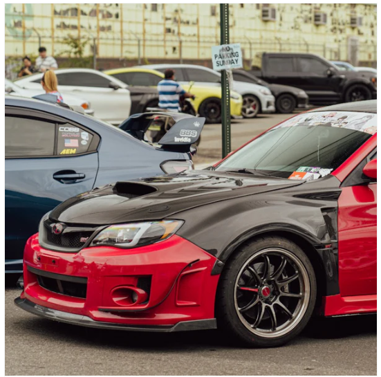 JDMuscle [08-14 WRX/STI] Carbon Fiber Hood V4 w/ Heat Extract image 3