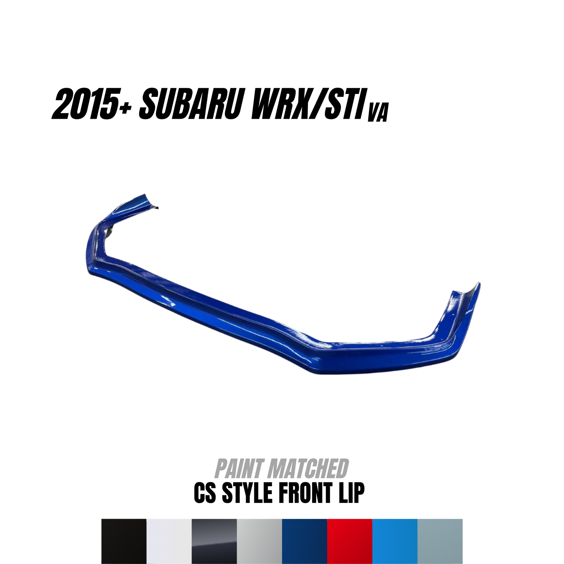 JDMuscle 15-17 WRX/STI Paint Matched CS Style Front Lip image 0