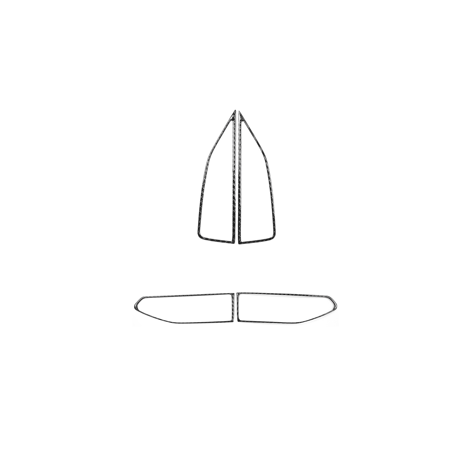 JDMuscle [22-25 WRX] P&S Series Carbon Fiber AC Trim Covers 4 PC | Black Carbon image 0