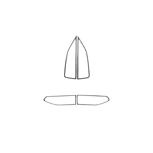 JDMuscle [22-25 WRX] P&S Series Carbon Fiber AC Trim Covers 4 PC | Black Carbon image 0