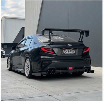 JDMuscle [22-25 WRX] Carbon Fiber V2 Rear Spats Honey Comb Carbon Fiber image 3