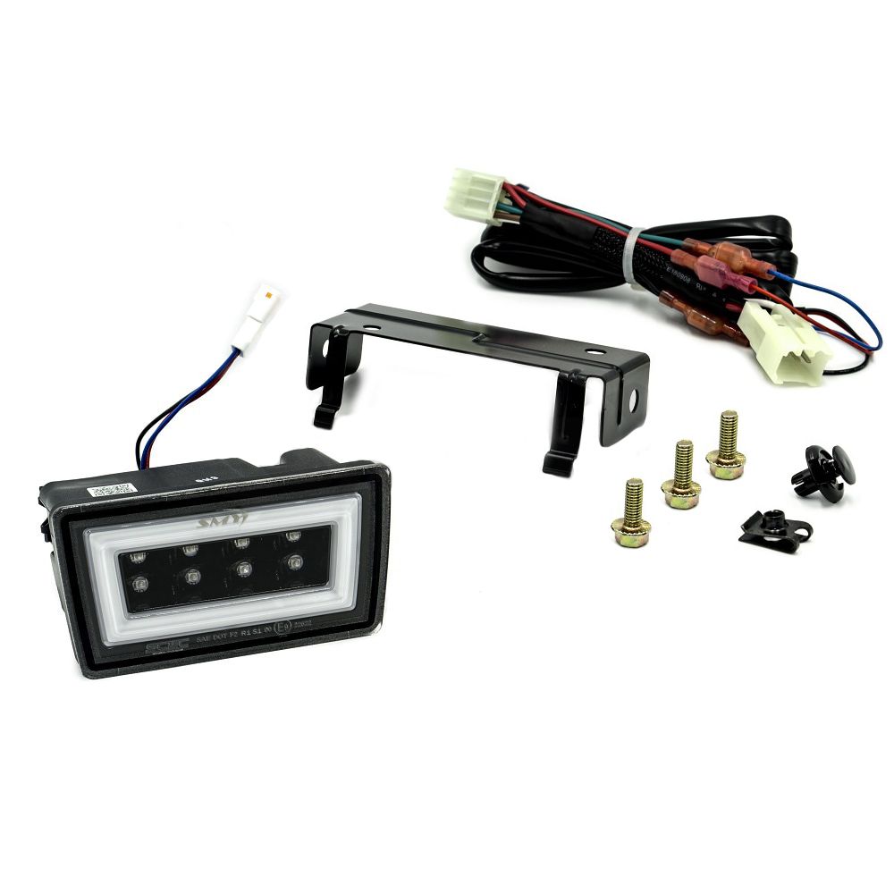 SMY F1 V3 Hyper-Flash RBL, Smoked w/ DRL White Light Bar 2015-2021 WRX / STI image 0