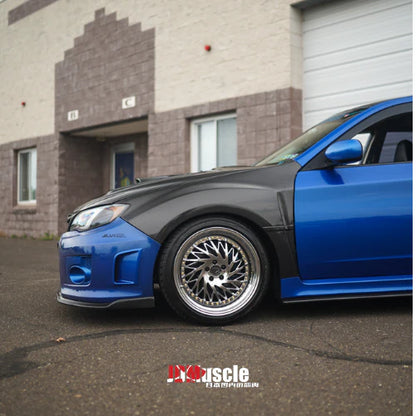 JDMuscle 11-14 WRX/STI CS2 STYLE FRONT CARBON FIBER LIP