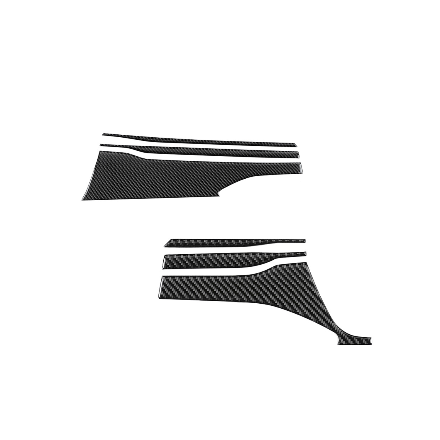 JDMuscle [22-25 WRX] P&S Series Carbon Fiber Dash Trim Covers 6 PC | Black image 0