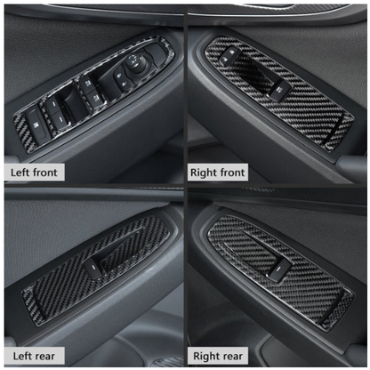 JDMuscle [22-25 WRX] P&S Series Carbon Fiber Window Switch Trim Covers 4 PC image 1