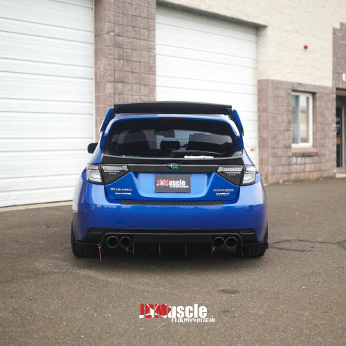 JDMuscle [08-14 WRX/STI] VS Style Spoiler w/ Brake Lights | Carbon Blade + Paint Matched