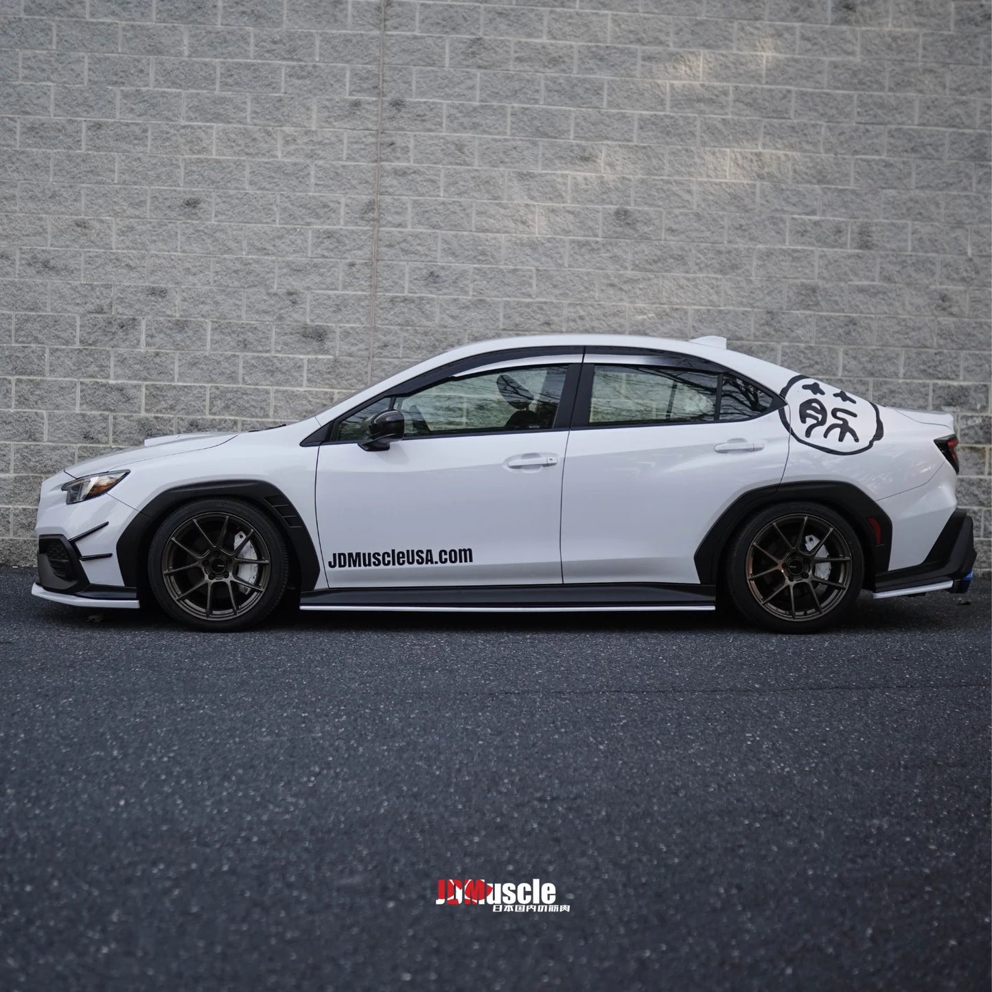 JDMuscle [22-25 WRX] Canards V1 ABS / Paint Matched / Gloss Black