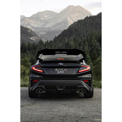 JDMuscle [15-25 WRX / 15-21 STI] Carbon Fiber STI Spoiler Gurney Flap V1 - Fits image 0