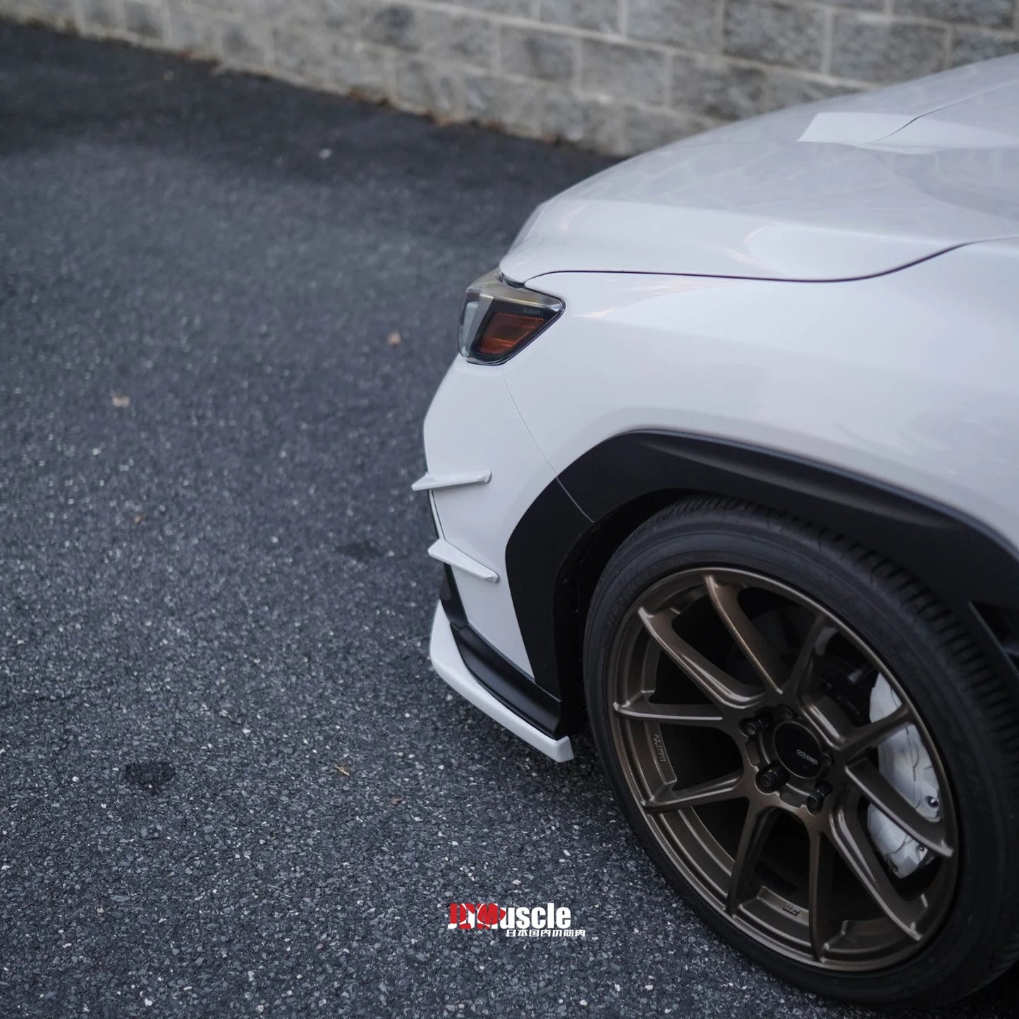 JDMuscle [22-25 WRX] Canards V1 ABS / Paint Matched / Gloss Black