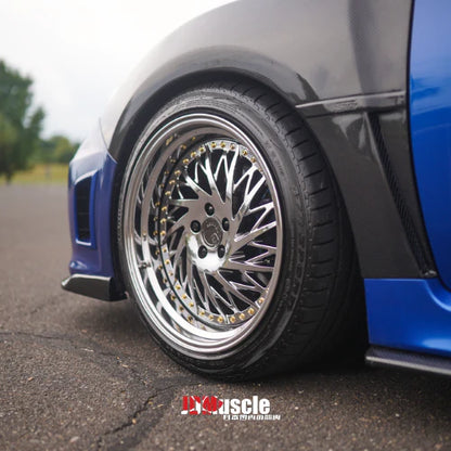 JDMuscle Tanso Carbon Fiber/FRP OE Style Fenders for 08-14 Subaru STI / 11-14 WR