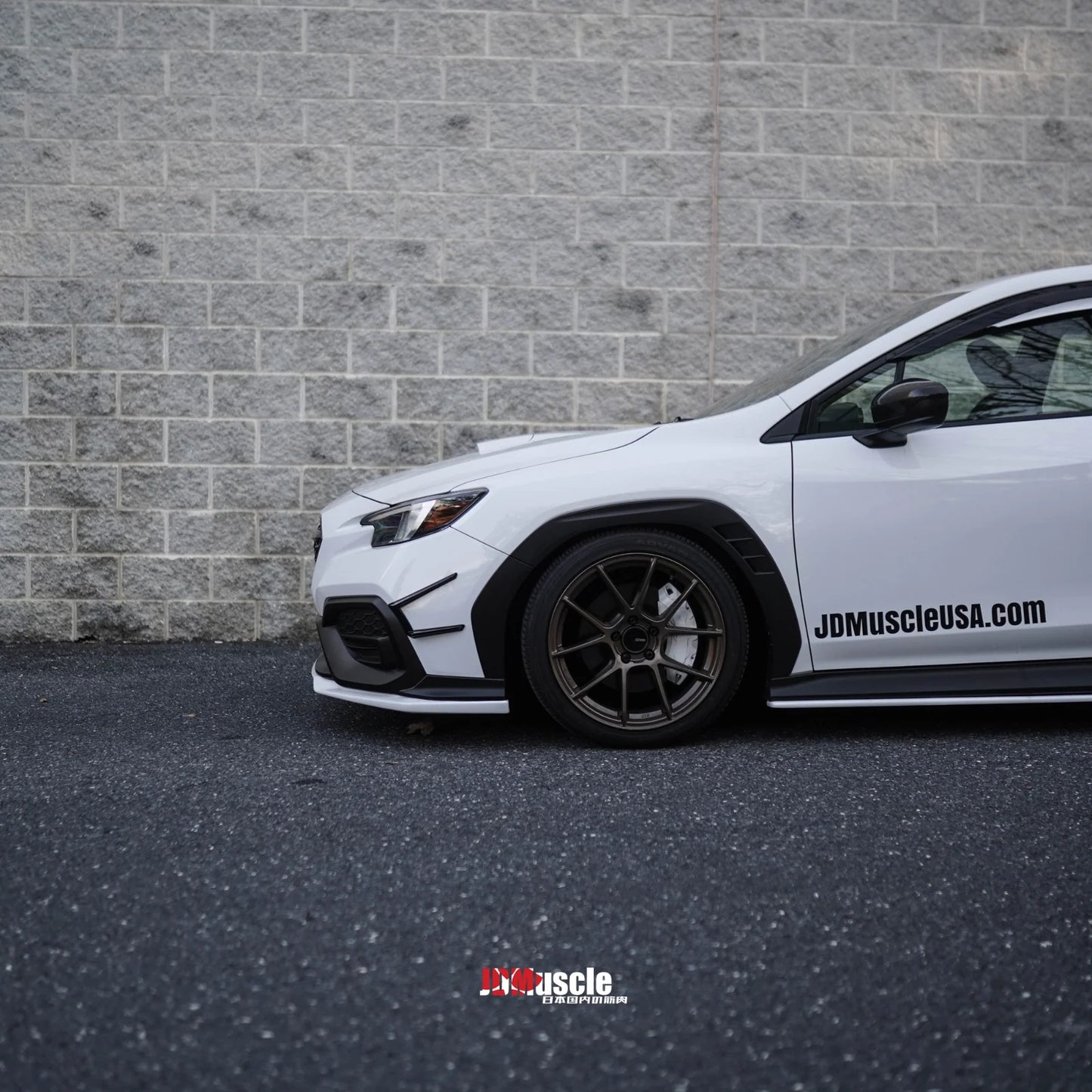JDMuscle [22-25 WRX] Canards V1 ABS / Paint Matched / Gloss Black