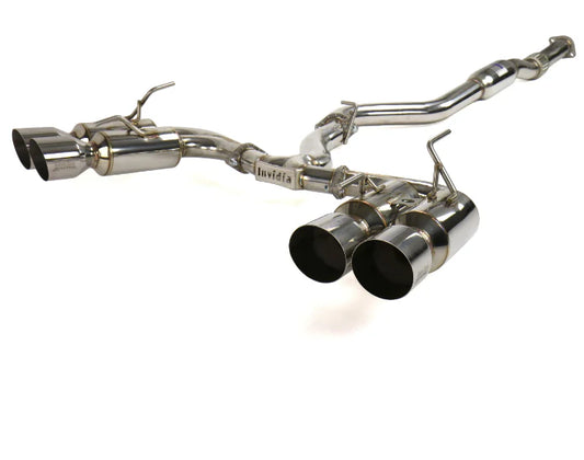 Invidia 08-14 Subaru STI 11-14 WRX Hatchback R400 Quad S.S.Tip Cat-back Exhaust