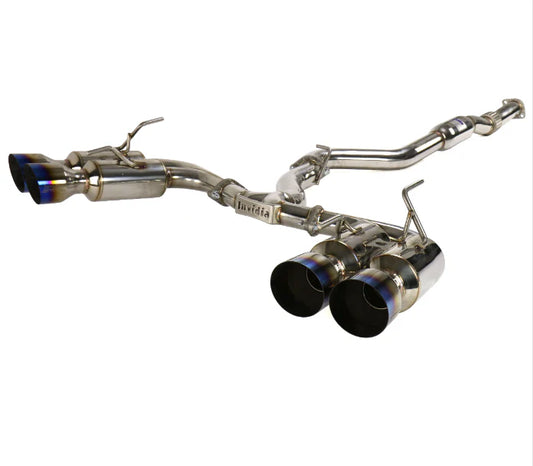 Invidia 08-14 Subaru STI 11-14 WRX Hatchback R400 Quad Titanium tip Cat-back Exhaust
