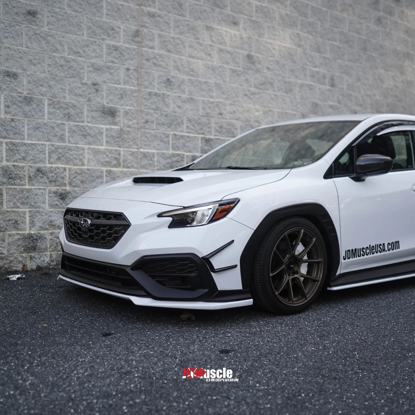 JDMuscle [22-25 WRX] Canards V1 ABS / Paint Matched / Gloss Black