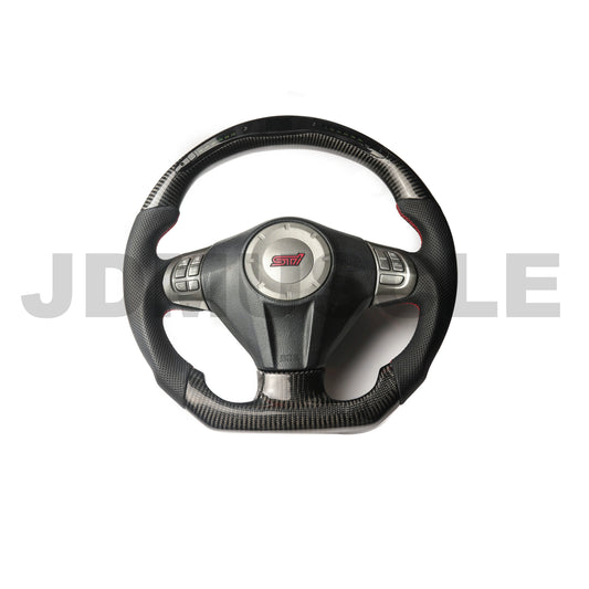 JDMuscle LED Performance Carbon Fiber Steering Wheel for 2008-2014 WRX/STI image 0