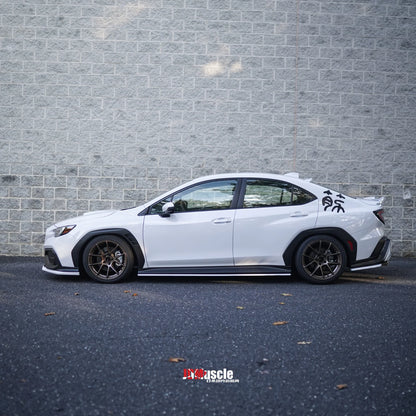 JDMuscle [22-25 WRX] STI Style Side Skirts-Paint Matched / Gloss Black