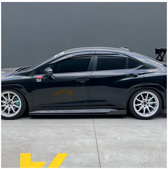 JDMuscle [22-25 WRX] Tanso Carbon Fiber V2 Side Skirts 2x2 Carbon Fiber image 3