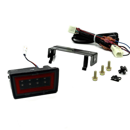 SMY F1 V3 Hyper-Flash RBL, Smoked w/ DRL Red Light Bar 2015-2021 WRX / STI image 0