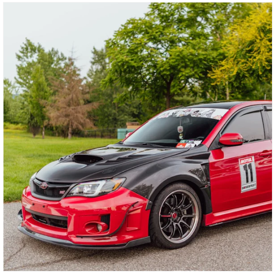 JDMuscle [08-14 WRX/STI] Carbon Fiber Hood V4 w/ Heat Extract image 2