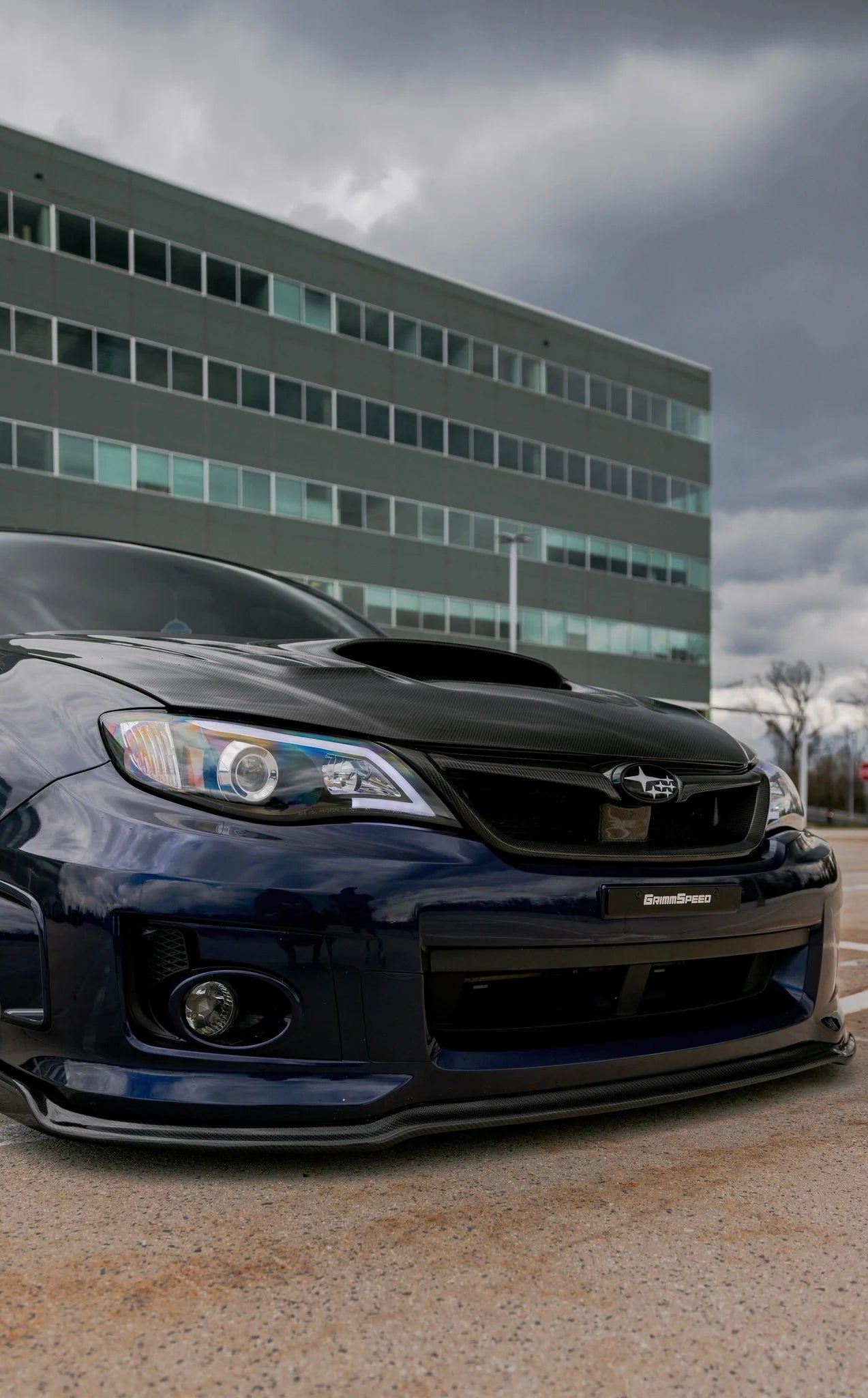 JDMuscle 11-14 WRX/STI CS2 STYLE FRONT CARBON FIBER LIP