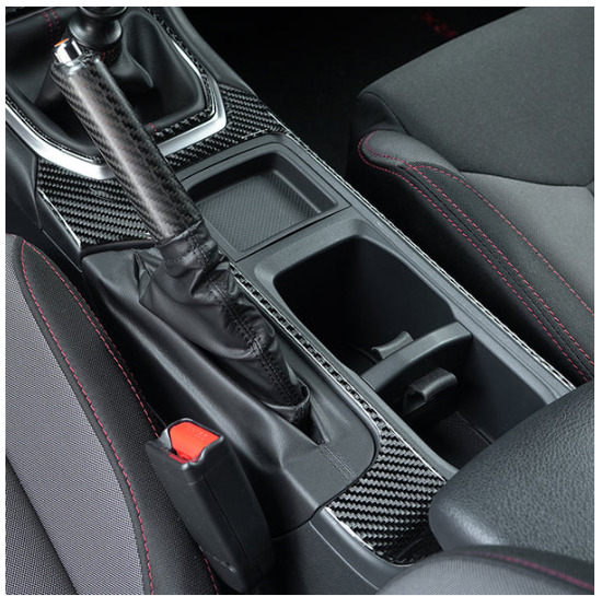 JDMuscle [22-25 WRX] P&S Series Carbon Fiber Cup Holder Trim Cover image 1