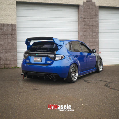 JDMuscle [08-14 WRX/STI] VS Style Spoiler w/ Brake Lights | Carbon Blade + Paint Matched