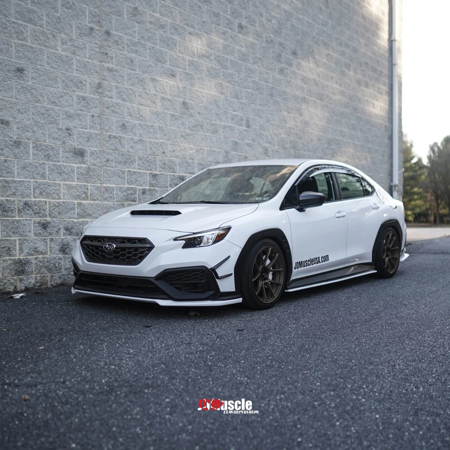 JDMuscle [22-25 WRX] Canards V1 ABS / Paint Matched / Gloss Black
