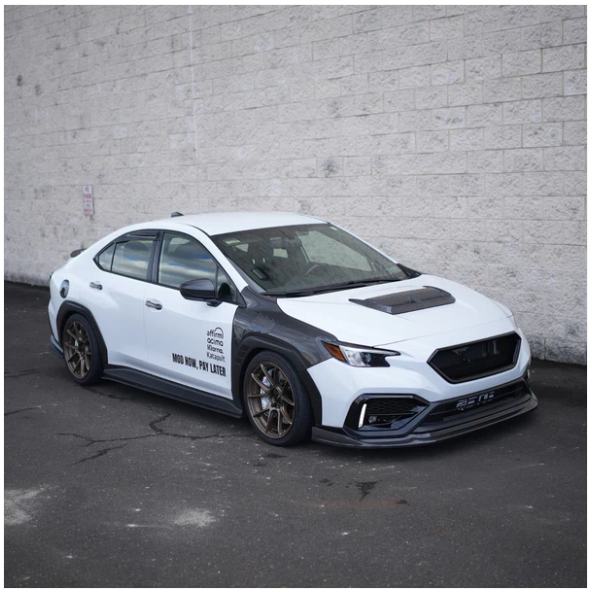 JDMuscle [22-25 WRX] Carbon Fiber FMIC Reverse Hood Scoop V2 image 2