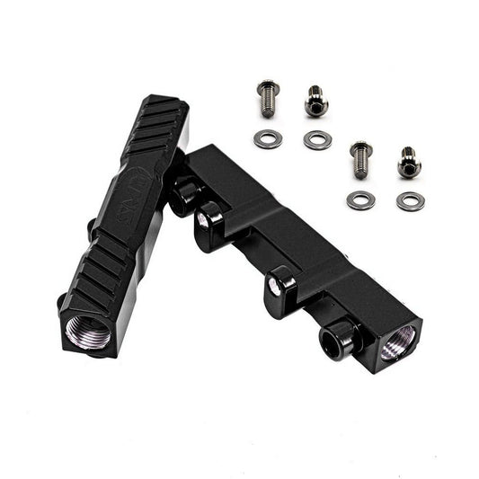 SMY Top Feed Aluminum Fuel Rails Gloss Black WRX / STI image 0
