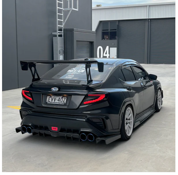 JDMuscle [22-25 WRX] Carbon Fiber V2 Rear Spats 2x2 Carbon Fiber image 2