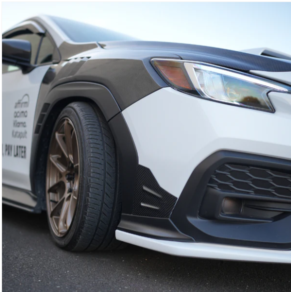 JDMuscle [22-25 WRX] V3 Carbon Fiber Canards image 1