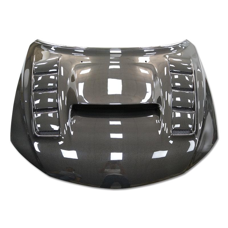 JDMuscle [08-14 WRX/STI] Carbon Fiber Hood V3 w/ Heat Extract image 0
