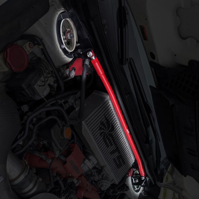 SMY Tallboy Front Strut Tower Brace Wrinkle Black 2015-2021 WRX / STI image 5