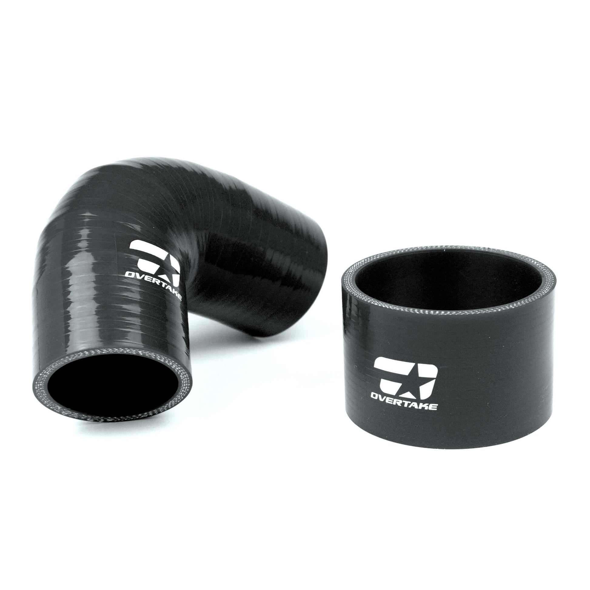 Overtake TMIC Silicone Coupler BLACK - 04-21 STI, 02-07 WRX w/ STI Style TMIC image 1