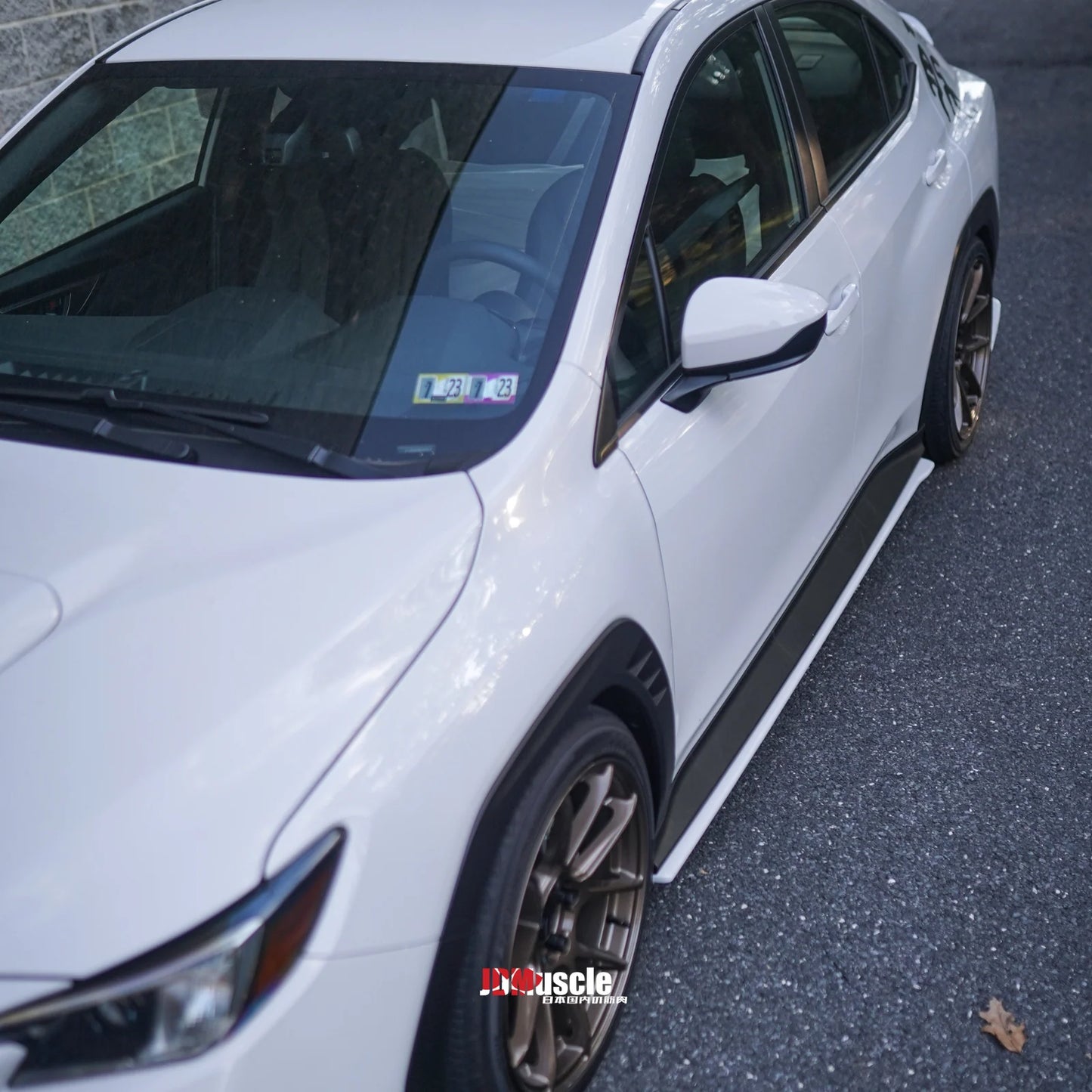 JDMuscle [22-25 WRX] STI Style Side Skirts-Paint Matched / Gloss Black