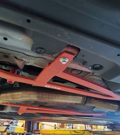 SMY Center Floor Power Brace Kit Wrinkle Black 2008-2021 WRX / STI image 2