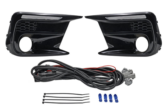 JDMuscle [18-21 WRX/STI] JDM Style Sequential Turn+Drl Bezel w/ Fog Light Cut Ou image 0