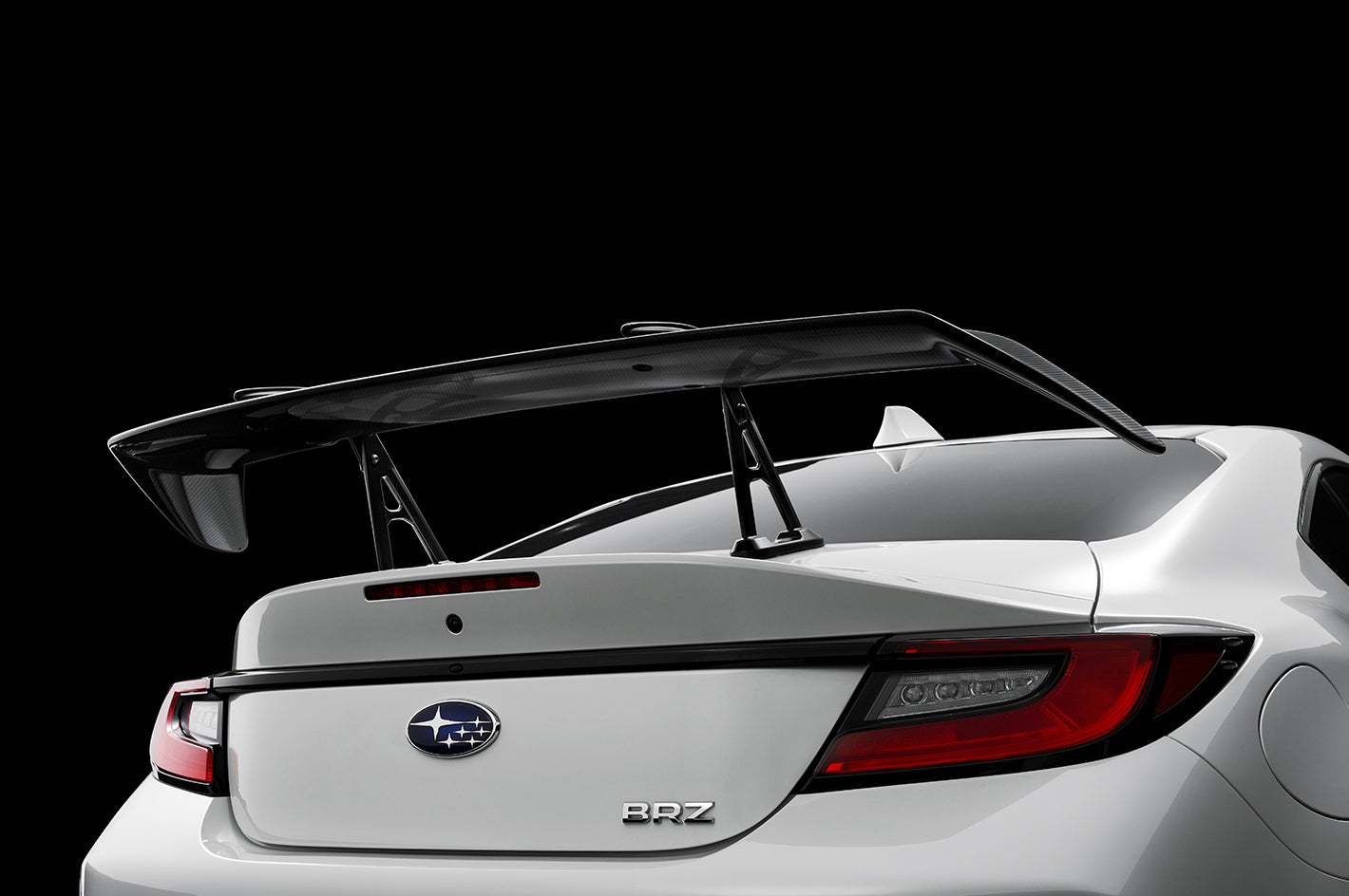 JDMuscle 22+ BRZ/GR86 STI Style Carbon Fiber Swan Neck Wing image 0