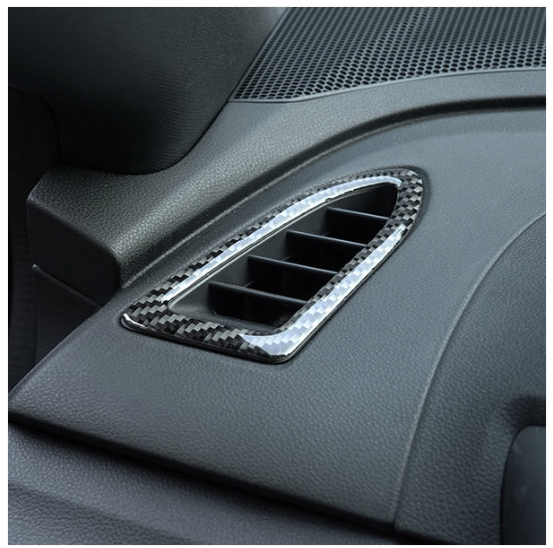 JDMuscle [22-25 WRX] P&S Series Carbon Fiber Dash AC Trim 2 PC | Black Carbon image 1