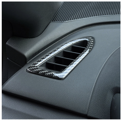 JDMuscle [22-25 WRX] P&S Series Carbon Fiber Dash AC Trim 2 PC | Black Carbon image 1