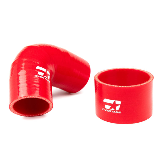 Overtake TMIC Silicone Coupler RED - 04-21 STI, 02-07 WRX w/ STI Style TMIC image 0