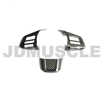 JDMuscle [15 WRX/STI MT] Tanso Carbon Fiber Steering Wheel Covers image 0