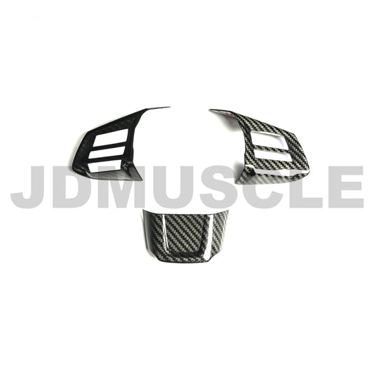 JDMuscle [15 WRX/STI MT] Tanso Carbon Fiber Steering Wheel Covers image 0