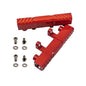 SMY Top Feed Aluminum Fuel Rails Gloss Red WRX / STI image 0
