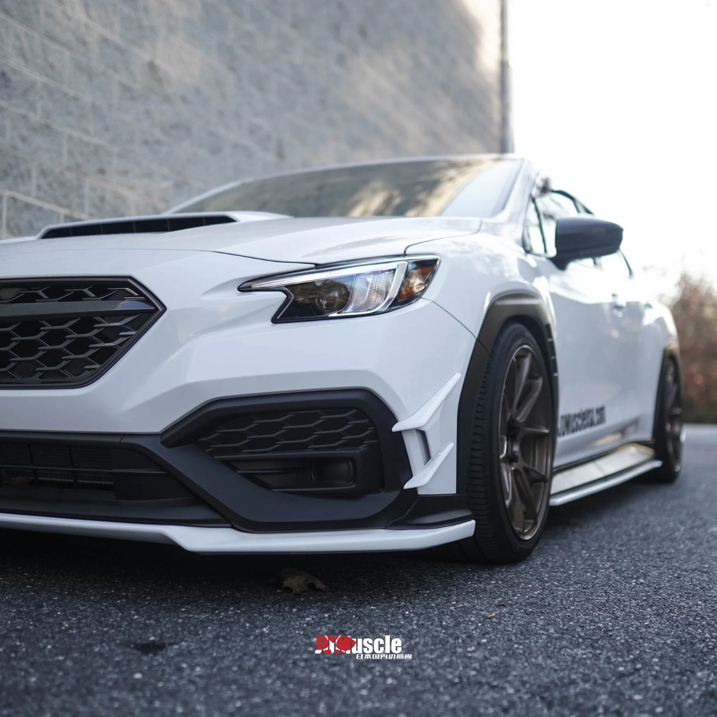 JDMuscle [22-25 WRX] Canards V2 - Paint Matched / Gloss Black / ABS