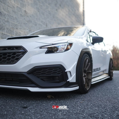JDMuscle [22-25 WRX] Canards V2 - Paint Matched / Gloss Black / ABS