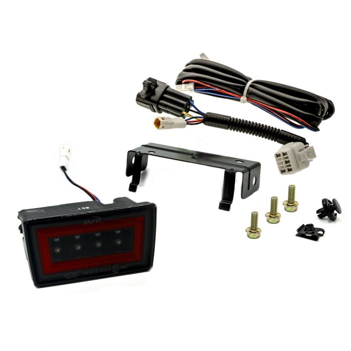 SMY F1 V3 Hyper-Flash Rear Brake Light, Smoked w/ DRL Red Light Bar 2022+ WRX image 0